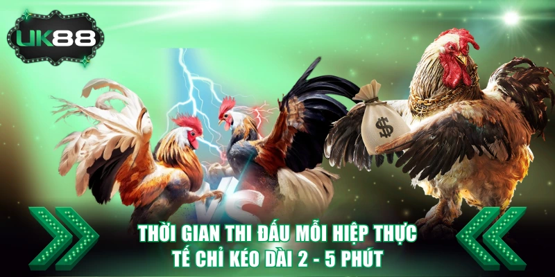 Thời gian thi đấu mỗi hiệp thực tế chỉ kéo dài 2 - 5 phút